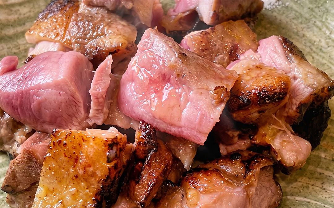 朝引き鶏のもも身焼き